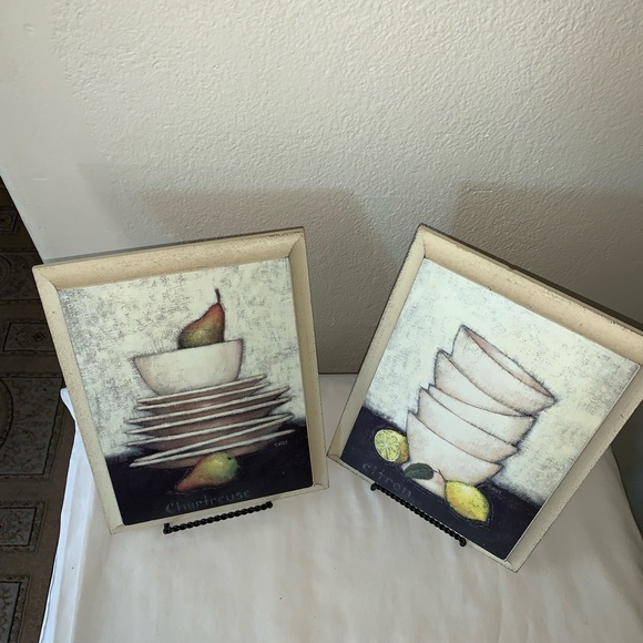 Emily Adams Art Set 2 Citron &Chartreuse 8x10” Pre-Owned in very good condition. - Picture 1 of 9